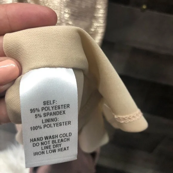 Lulu’s Metallic Champagne Halter Bodycon Dress - Picture 9 of 10